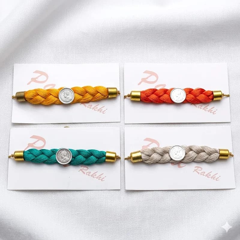 Rudraksha Rakhi with Silver Beads
