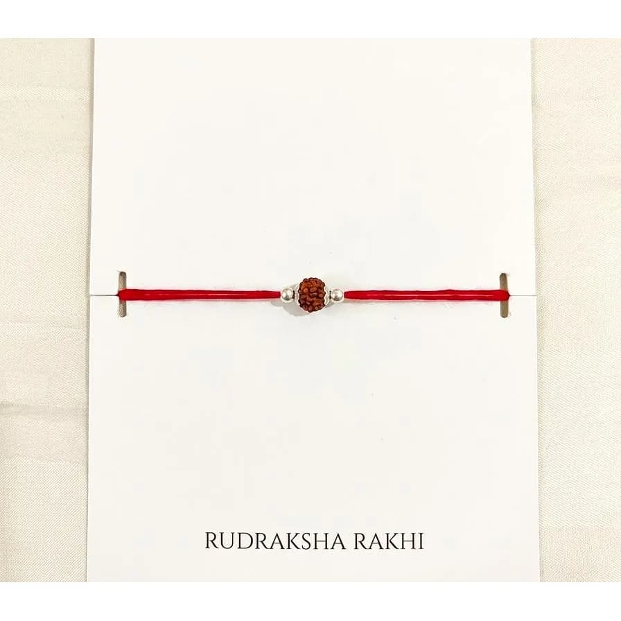 Five Bead Rudraksha Rakhi
