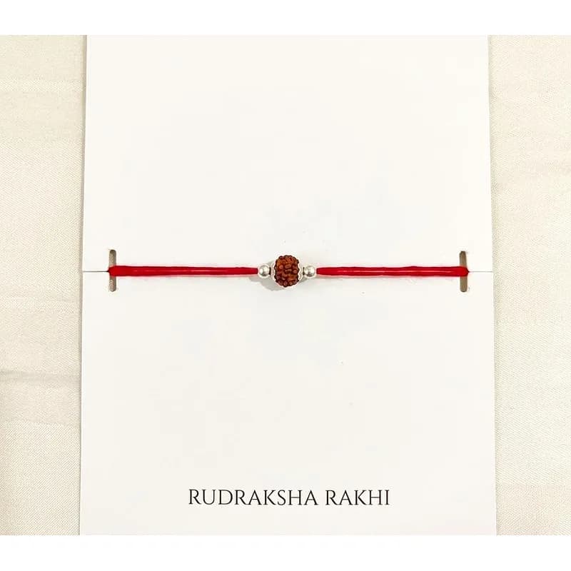 Five Bead Rudraksha Rakhi